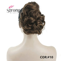 StrongBeauty Short Curly Clip in Claw Ponytail Hair Extension Synthetic Hairpiece 80g With a Jaw/Claw Clip