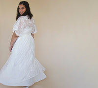 BLUSHFASHION - Original Bridal Lace Skirt With Pockets , Bohemian Bridal Wear #3037