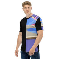 Men's T-Shirt Fashion Blue Purple Black Graphic Designs Sharon Tatem Fashions