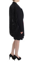 KAALE SUKTAE Blazer giacca lunga con cappuccio trench coat nero-IT40-S