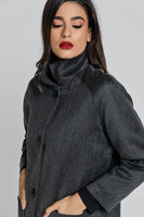 CONQUISTA FASHION - Original Wool Blend Dark Grey Coat