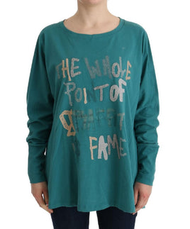 Maglione oversize in cotone verde Galliano - Taglia S