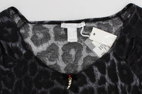 Top Camicia modello Cavalli grigio Leopard Modal Top - Taglia IT48-XL