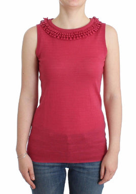 Top in maglia di lana rosa Galliano - Taglia S