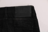 Jeans slim fit ACHT in denim nero con fondo in cotone - Taglia W26