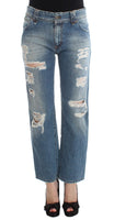 Jeans corti Fit Boy in cotone lavato blu Galliano - Taglia W26