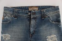 Jeans corti Fit Boy in cotone lavato blu Galliano - Taglia W26