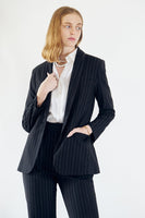 LE REUSSI - Original Power Woman- Black/White Stripes Jacket