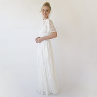 BLUSHFASHION - Original Bridal Lace Top, Plus Size Bridal Wear #2059