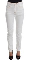 Jeans slim fit Cavalli in misto cotone bianco - Taglia W26