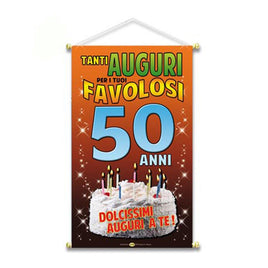 Poster 'Tanti Auguri per i tuoi 50 Anni' - 50x30 cm