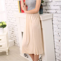 Women Half Slips Solid Casual Petticoat Skirt Knee Length Dress Lady Underskirts Vestidos Bottoming Skirts Underdress Sleepwears