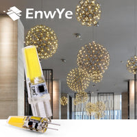 EnwYe LED G4 G9 Lamp Bulb AC/DC Dimming 12V 220V 3W 6W COB SMD LED Lighting Lights Replace Halogen Spotlight Chandelier