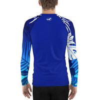 Men's Tropical Sleeve Royal Performance Rash Guard UPF 40