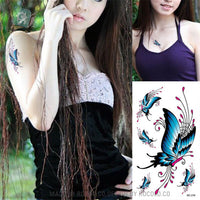 3D Butterfly Body Art Waterproof Temporary Tattoos for Men Women Sexy Colours Small Sticker Wholesale RC2206