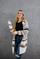 LIVING FREE BEAUTY - Original Best Part of Me Color Block Cardigan