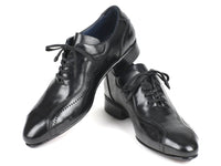 Paul Parkman Handmade Lace-Up Casual Shoes for Men Black (ID#84654-BLK)