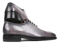 Paul Parkman Goodyear Welted Punched Oxfords Gray (ID#7614-GRY)