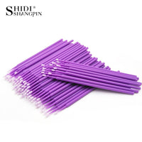 100pcs/Bag Durable Micro Disposable Eyelash Extension Makeup Brushes Individual Applicators Mascara Removing Tools Swabs