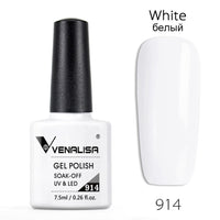 VENALISA - 10 Pcs Nail Enamel Gel Polish 7.5ml Base Coat No Wipe Long Wear Top Coat Full Coverage Color Nail Polish Lacquer Varnish