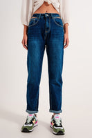 Q2 - Original High Waisted Blue Cut Out Slim Jeans