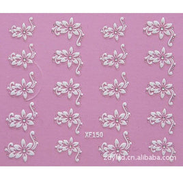 Waterproof Water Transfer Nails Art Sticker Fshion 3D Flower Design Girl and Women Manicure Tools Nail Decoration Decals XF150