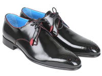 Paul Parkman Medallion Toe Black Derby Shoes (ID#54RG88)