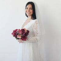 BLUSHFASHION - Original Dots Tulle Wedding Veil #4019