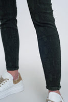 Q2 - Original Khaki Super Skinny Reversible Pants With Snake Print