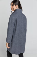 CONQUISTA FASHION - Original Wool Blend Grey Mélange Coat