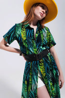 Q2 - Original Maxi Shirt Dress in Tropical Print