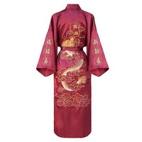 DIDUQIPAO - Original Luxury Kimono Bathrobe Gown Home Clothing Oversize 3XL Men Embroidery Chinese Dragon Robe  Male Sleepwear Loose Nightwear