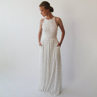 BLUSHFASHION - Original Halter Neckline  Wedding Dress With Pockets  #1221