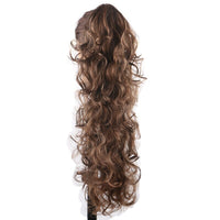 Desire for Hair 30 Inch Long Curly Claw Clip Ponytail Heat Resistant Synthetic Hairpieces Fake Hair Extensions