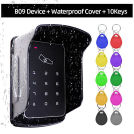 RFID Access Control Standalone Controller Keypad Keyboard System Waterproof Rainproof Cover Outdoor Door Lock Opener Card Reader