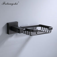 Aluminum Bathroom Accessories Black Towel Rack Towel Ring Hair Dryer Holder Wall Mounted Toilet Paper Holder Soap Basket WB8813