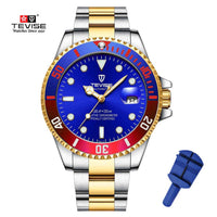 Drop Shipping Tevise Top Brand Men Mechanical Watch Automatic Fashion Luxury Stainless Steel Male Clock Relogio Masculino 2020