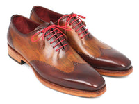 Paul Parkman Men's Wingtip Oxford Goodyear Welted Brown & Camel (ID#81BRW74)