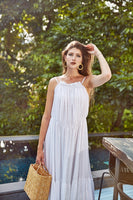 AKOSEE - Original Mae Parachute Maxi Dress in White