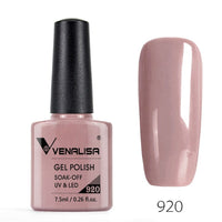 VENALISA - 10 Pcs Nail Gel Polish Full Coverage Beatuiful Color Glitter Color Matt Tempered Top Coat Soak Off Polish Gel Nail Manicure