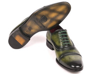 Paul Parkman Men's Cap-Toe Oxfords Green (ID#077-GRN)