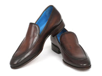 Paul Parkman Perforated Leather Loafers Brown (ID#874-BRW)