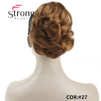 StrongBeauty Short Ponytail Hair Piece Extension Synthetic Hair Wavy Claw Clip in/on Hairpiece COLOUR CHOICES