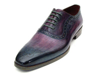 Paul Parkman Men's Purple & Navy Medallion Toe Oxfords (ID#PR88TT)