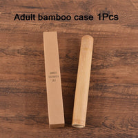 Natural Bamboo Case Eco Friendly Toothbrush Bamboo Tube 8.3 Inch for Adult Toothbrush Case Hand Made Tooth Brushes Accessories