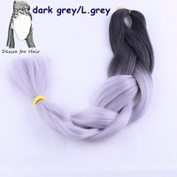 Desire for Hair 10packs Per Lot 24inch 100g Synthetic Braiding Hair Jumbo Braids 3 Tone Omber Blonde Lavender Color