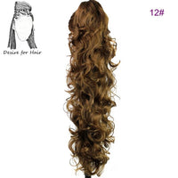 Desire for Hair 30 Inch Long Curly Claw Clip Ponytail Heat Resistant Synthetic Hairpieces Fake Hair Extensions