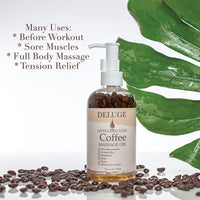 The Coffee Experience: Anti-Cellulite Massage Oil+ Body Scrub-Coffee+ Body Butter- Coffee+ Shampoo an Conditioner-Coffee