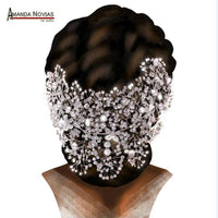 AMANDA NOVIAS - Original Headpieces Classic Silver Rhinestone Wedding Bridal Tiara Free Shipping