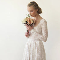 BLUSHFASHION - Original Bestseller Square Neckline Wedding Dress #1259